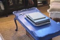 Blue Coffee Table Makeover: Transforming a Vintage Piece into a Chic Focal Point