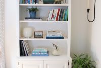 White Painted Wood Bookcase Makeover: Before and After Photos