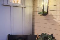 DIY Porch Wall Lantern with Flickering Candle Bulb — No Wiring Needed