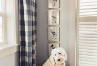Small Home Updates: Blue-Checked Curtains and Bird Artwork