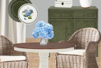Summer Dining Room Mood Board: Green, White & Blue Ideas