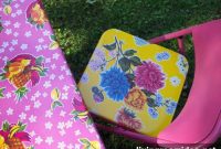 How to Paint and Install Oilcloth on Folding Chairs and Tables