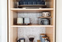 Coffee Station Makeover: Removable Wallpaper & Berkey Filter Storage