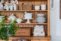 Antique Hutch Decorating Ideas: Sunday Strolls and Scroll Accents