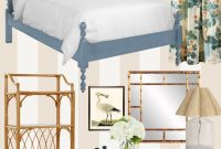 Coastal Cottage Bedroom with Painted Striped Walls: Colors & Sources