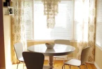 Kitchen Nook Makeover Featuring a Capiz Chandelier