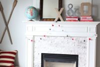 Valentine’s Day Mantel Makeover with DIY Heartfelt Banner