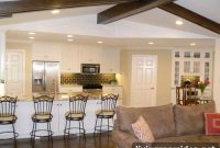 Cozy Living Room Ideas with Painted Paneling and Wood Beams