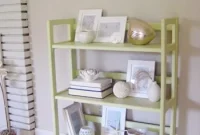 How to Paint a Wood Bookshelf Soft Green for a Stylish Update