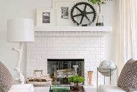 Painted Brick and Stone Fireplace Ideas for Stylish Living Rooms