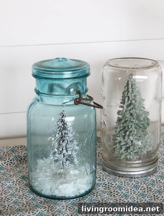 DIY Mason Jar Snow Globes