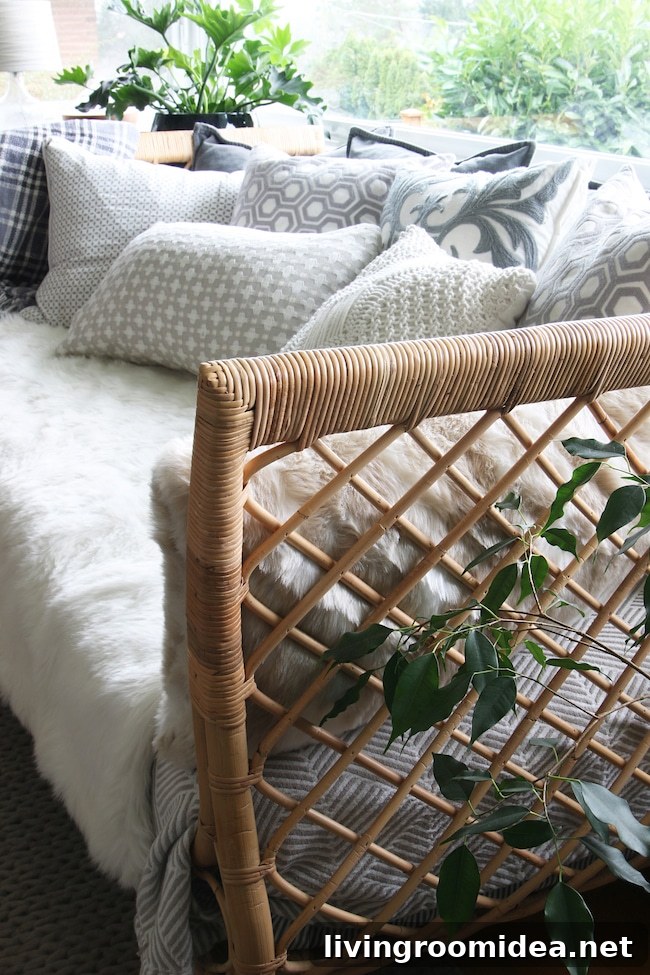 Cozy winter daybed