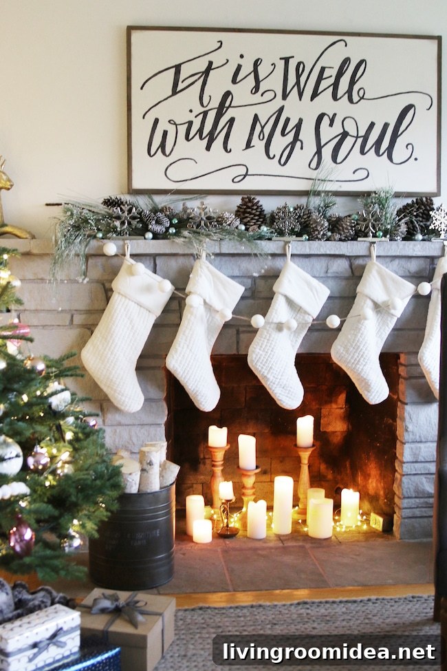 It is well with my soul sign - source in post - Christmas House Tour