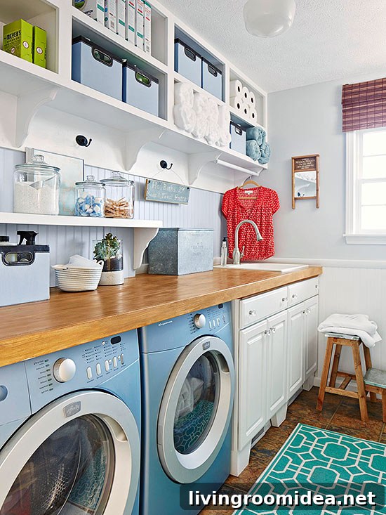 Organized laundry room
