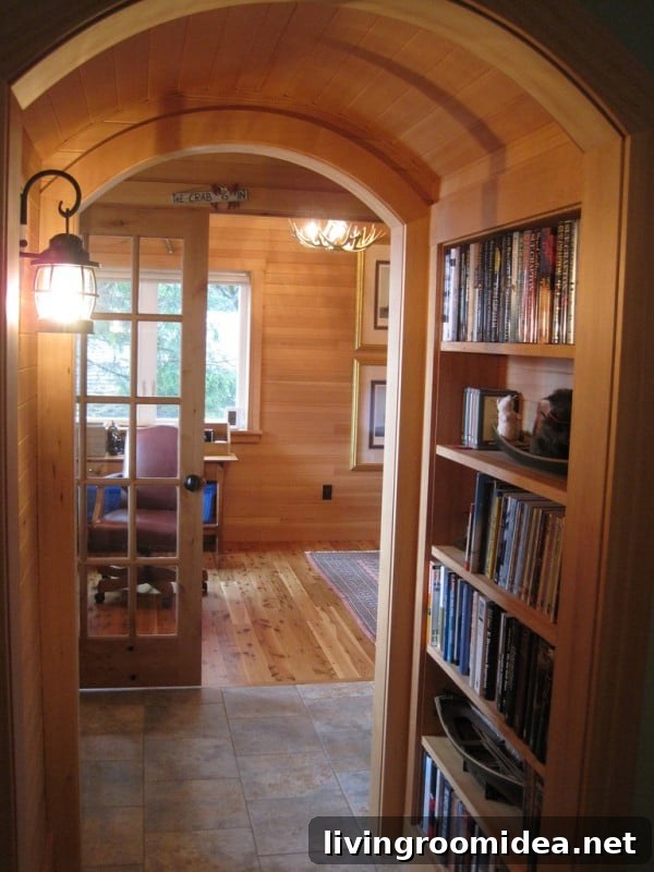 arched ceiling and bookcase alcove img 10173 8 1