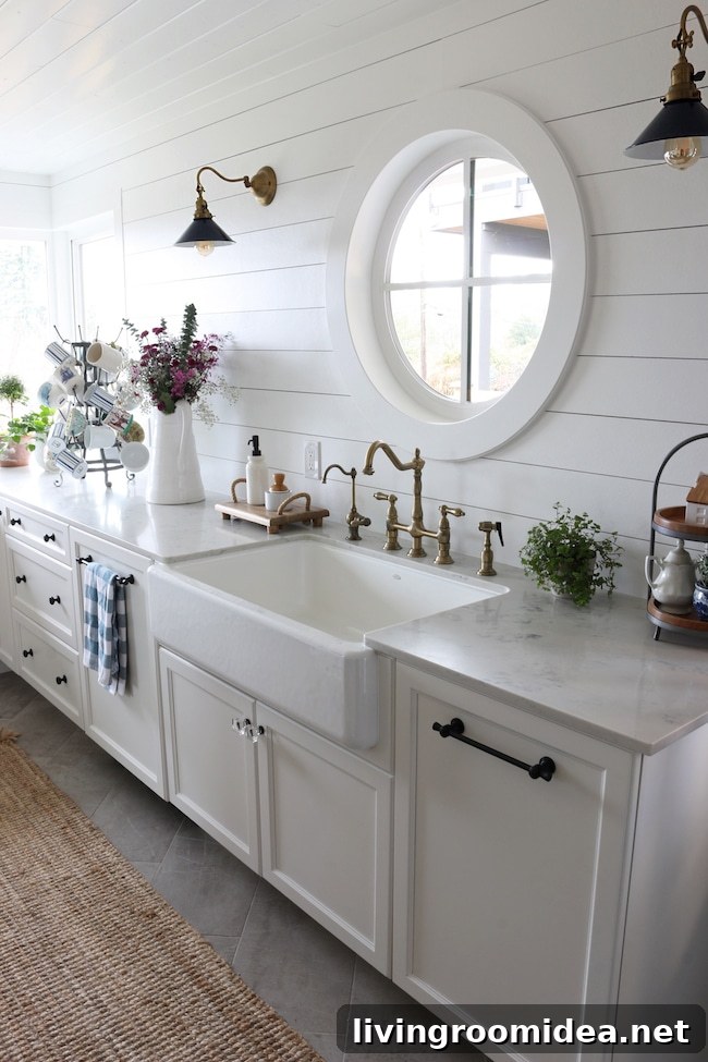 Small Kitchen Remodel Reveal: Before & After Transformation 3 Round window - small kitchen remodel reveal