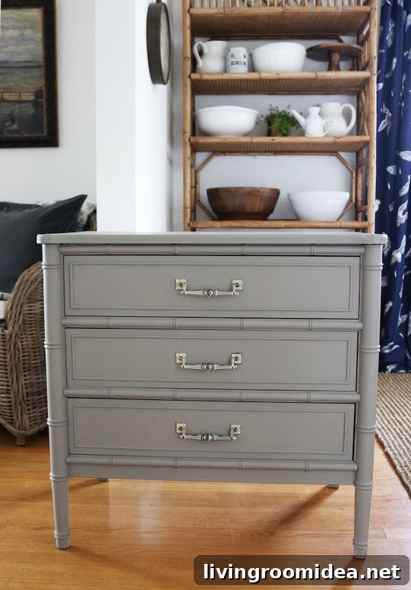 Chalk Painted Nightsand - After