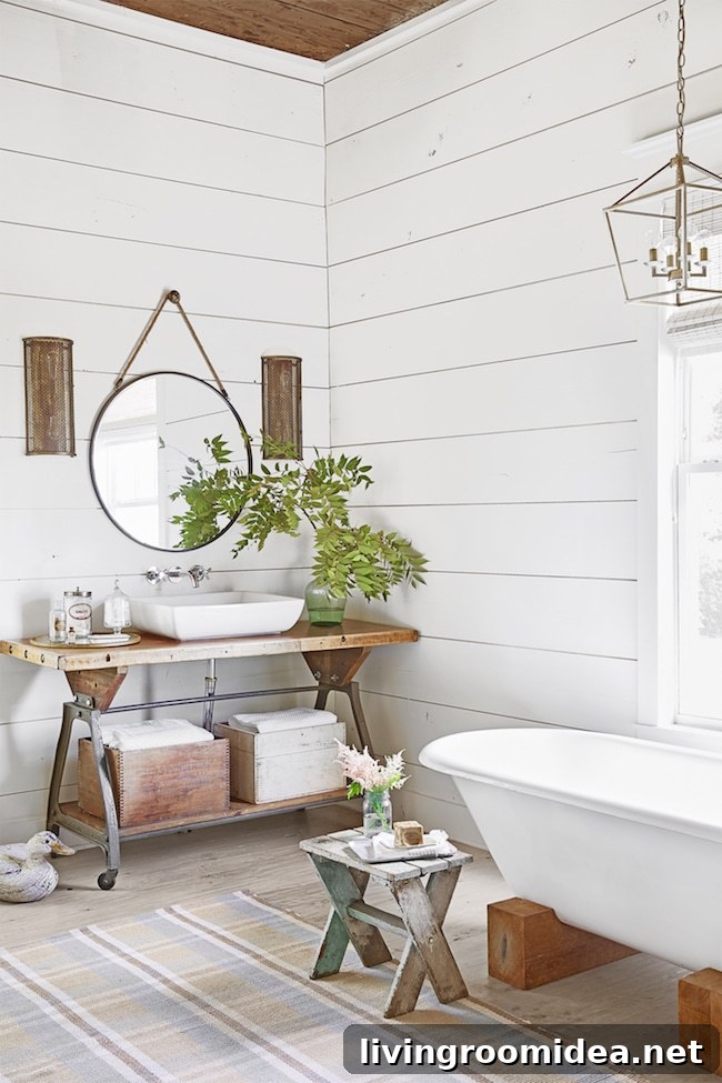 Stunning Bathroom Remodel Ideas to Transform Your Space 8 White shiplap bathroom