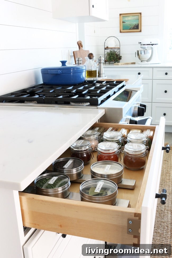 Organized Spice Drawer Ideas for a Tidy, Accessible Kitchen 3 Organized Spice Drawer