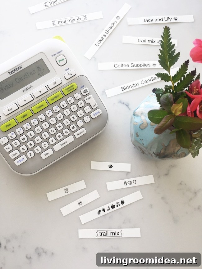 Brother P-touch labeler for organization