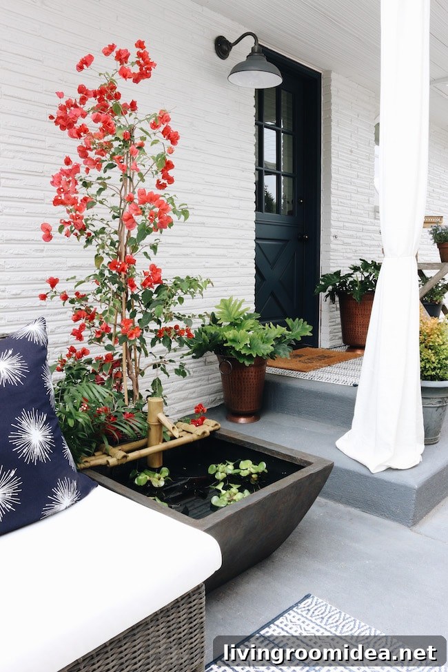 Side Patio Makeover Reveal + Win a Backyard Patio Pond 20 The Inspired Room Side Patio Makeover - Patio Pond