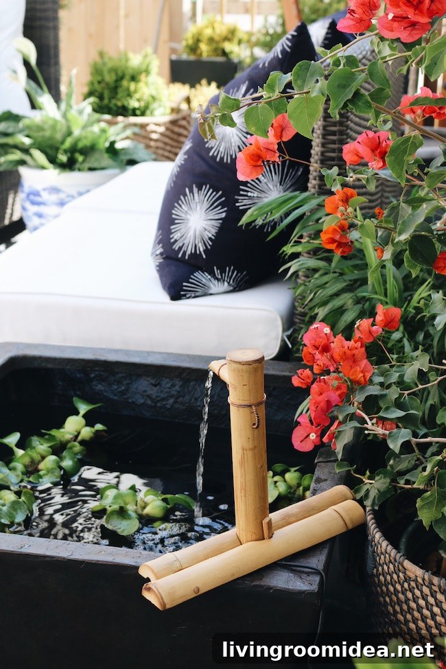 Patio Pond and Fountain - The Inspired Room / Aquascape 
