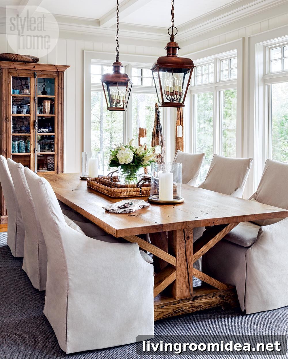 Summer Lake House Style Dining Room