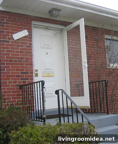 Front door before painting