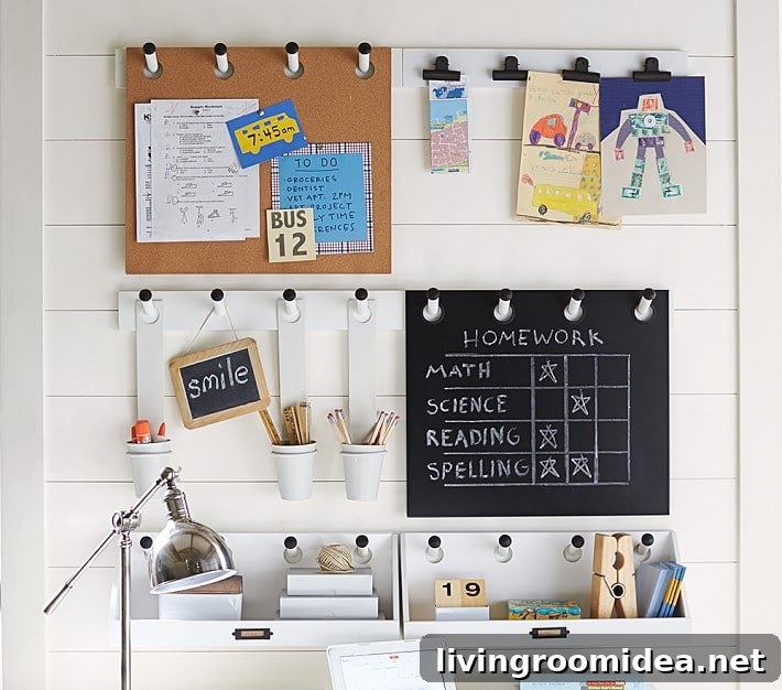 homework wall station