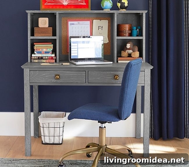 writing desk and hutch