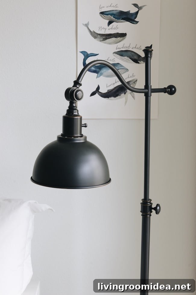 Black floor lamp
