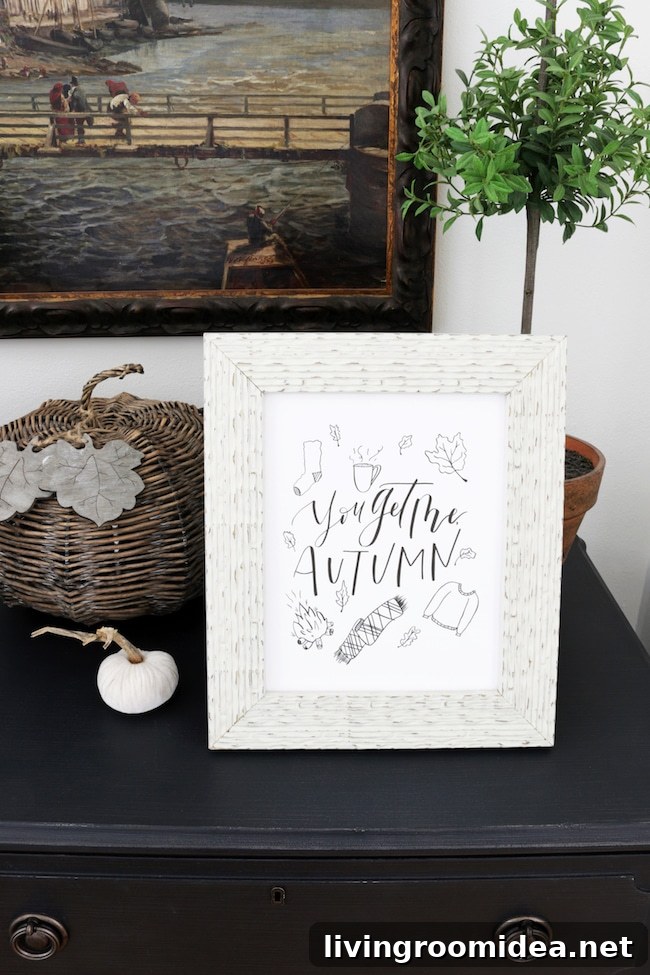 Fall Nesting Ideas and Free Printable Autumn Wall Art 5 You Get Me, Autumn. Download this free print in the Fall Nesting Post at The Inspired Room!