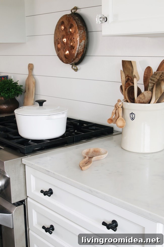 Create a Warm, Collected Kitchen: Design Tips and Ideas 6 Hand Carved Wood Spoons & Copper