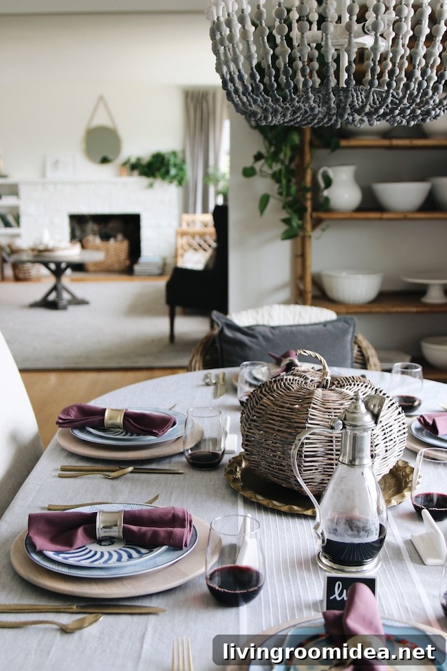 Fall dining room - - Farmhouse Holiday Tour