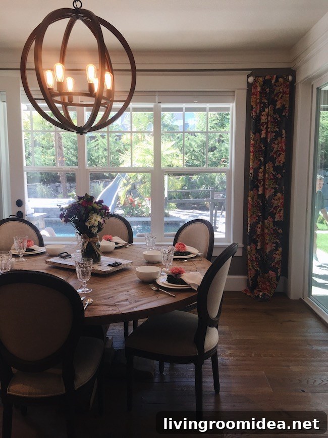 Round Kitchen Dining Table - Round Lantern 