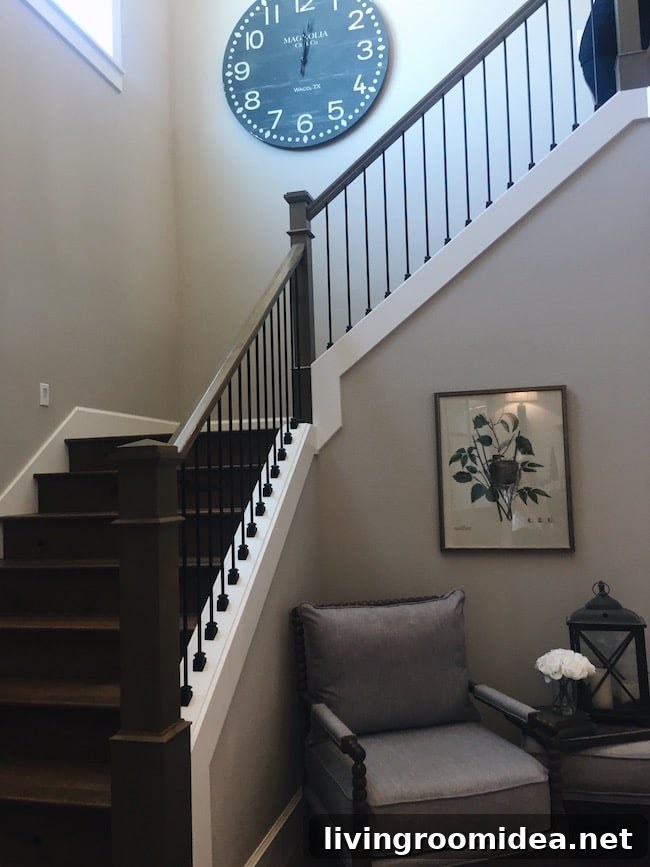 Wood and Iron Staircase - Street of Dreams