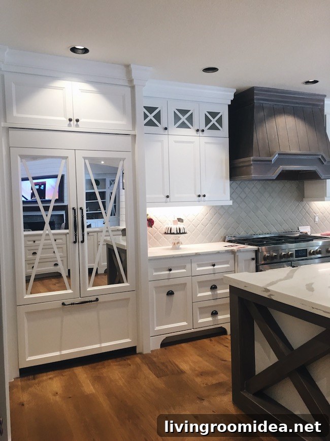 Inside a Modern Farmhouse: Street of Dreams Home Tour 10 Mirrored X Refridgerator