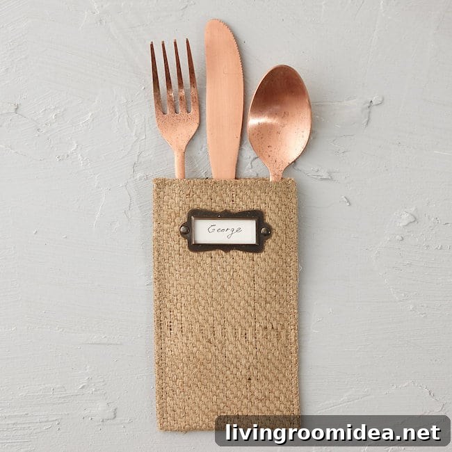 Cutlery and place card holders