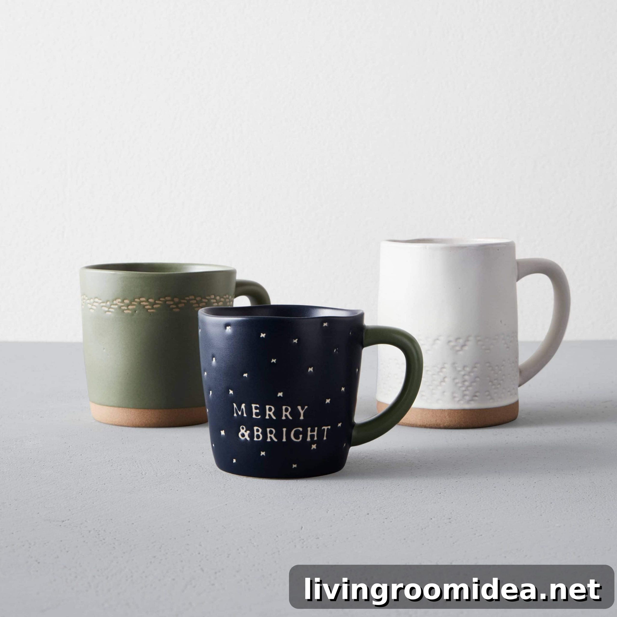 Merry & Bright - Pottery Mugs