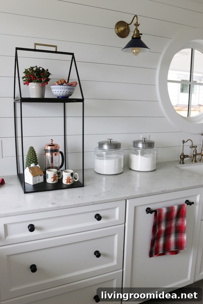 Christmas Kitchen Display Shelf Ideas for Festive Decor 7 Adorable Christmas display shelf in the kitchen