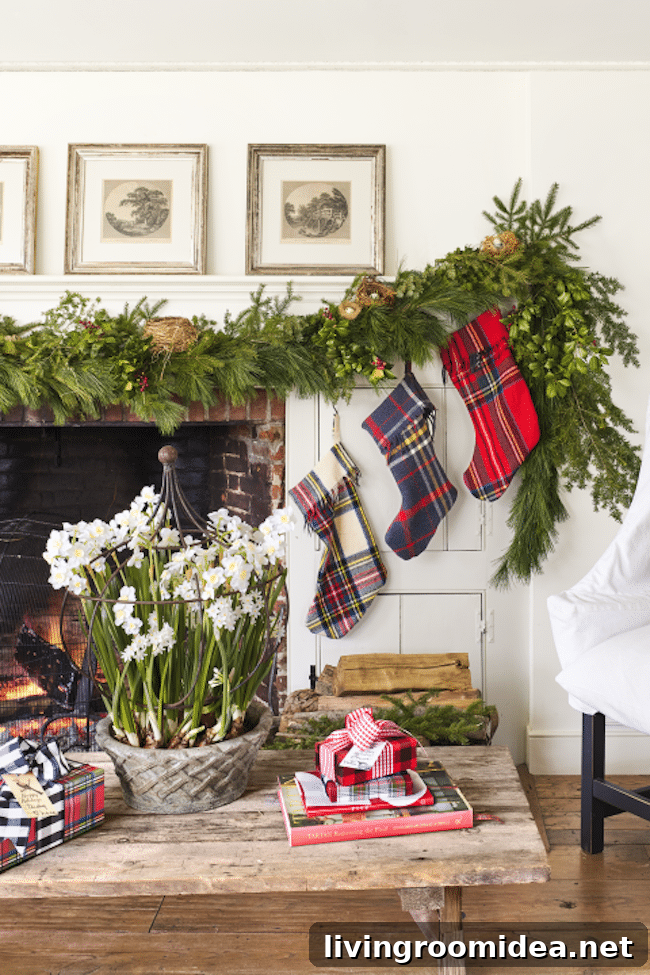 Christmas plaid stockings