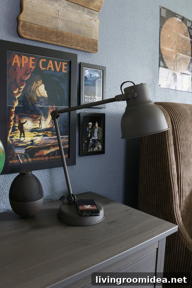 HEKTAR work lamp with phone charger 