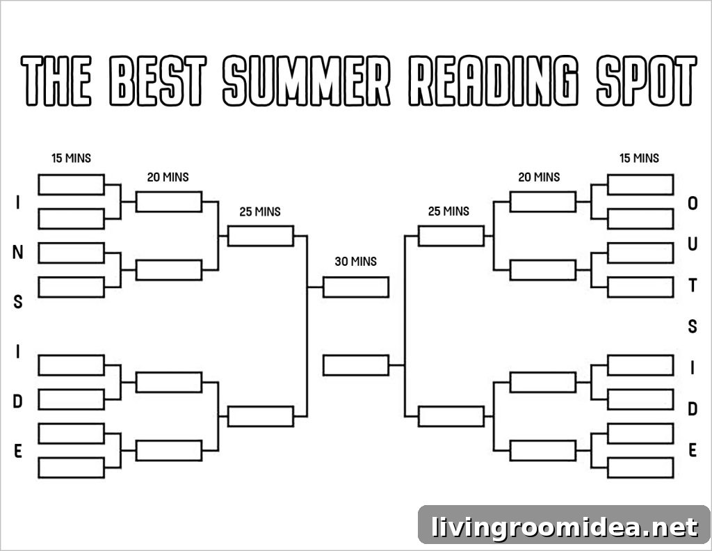 Best Summer Reading Spot Bracket Kids Printable With Times