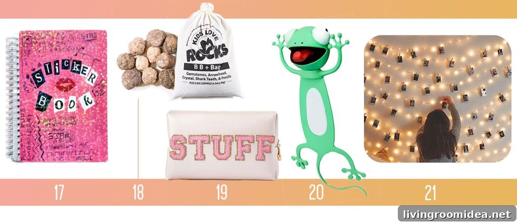 Holiday Gifts Ideas For Kids Teen Mean Girls Sticker Book Geode Breaking Kit Stuff Storage Animal Bookmark Lighted Photo Clips