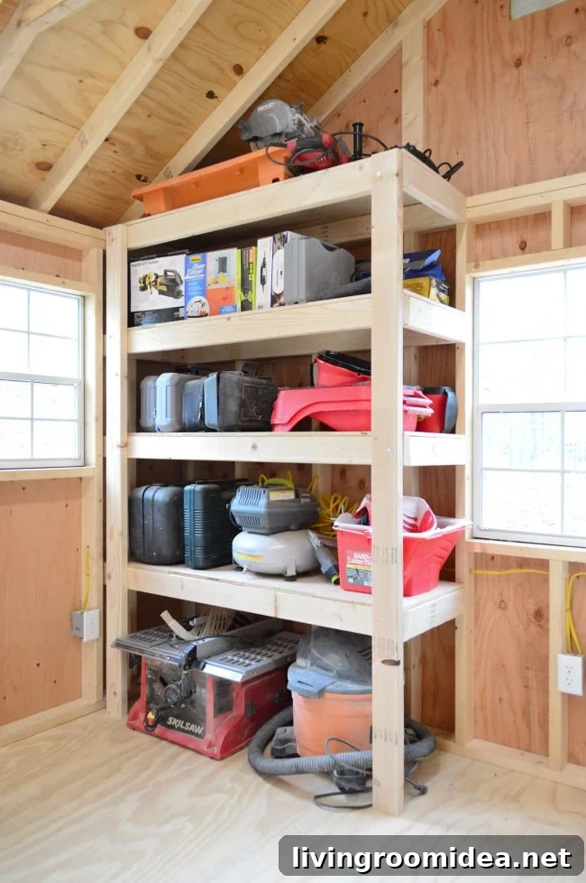 DIY Garage Shelving: Step-by-Step Guide to Build Durable Shelves 2 shed storage ideas DIY heavy duty wood shelves
