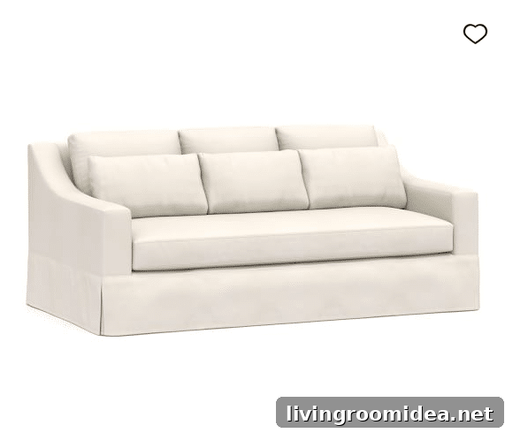 I Just Got a White Slipcovered Sofa — First Impressions & Tips 6 white slipcovered couch