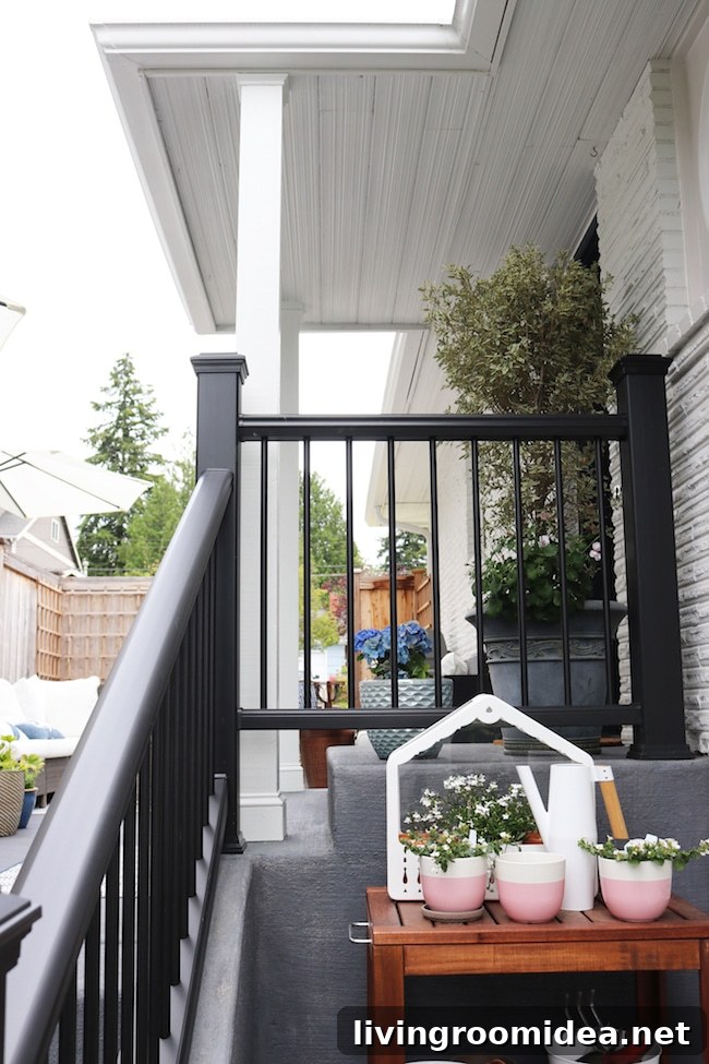 Trex Deck Reveal: Stunning Before and After Transformation 18 Trex Railings on Concrete Patio