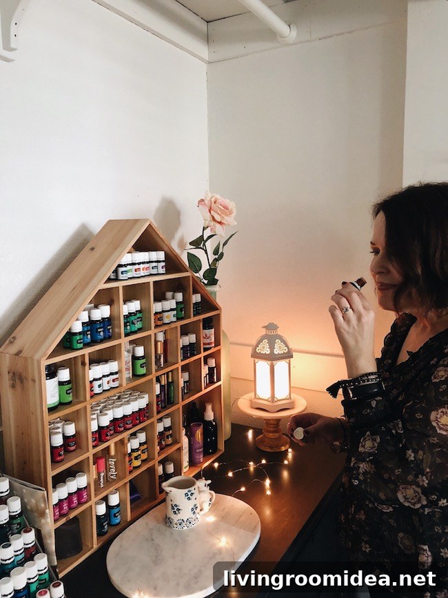 Winter Wellness Station: Smart Storage Ideas for Essential Oils 3 Young Living essential oils wellness station - The Dwell Well Collective