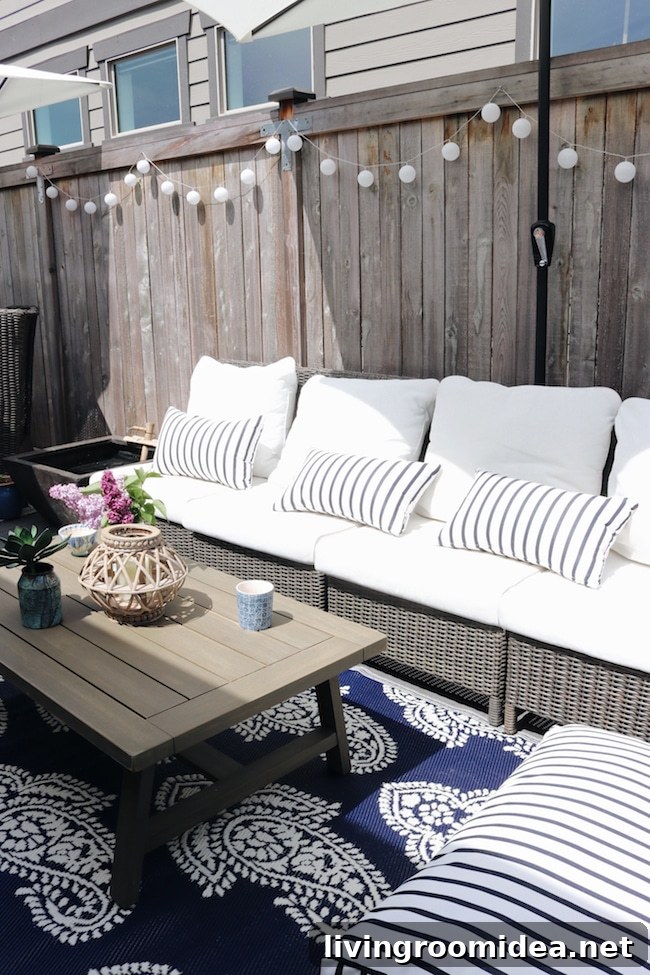 Small space outdoor sectional