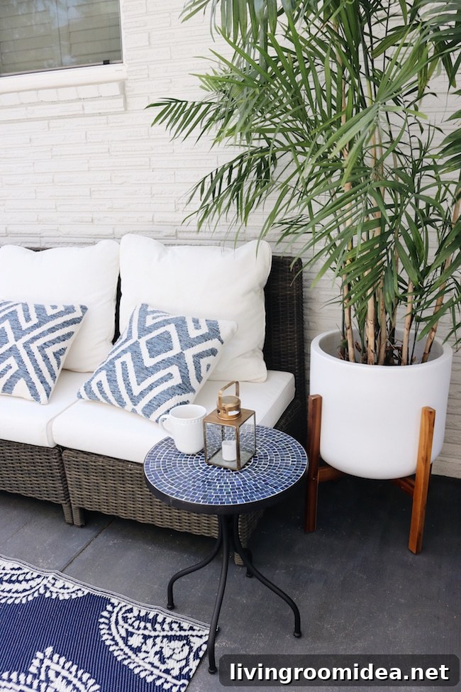Spring Patio Refresh: Transform Your Side Outdoor Oasis 10 large patio planter with palm tree